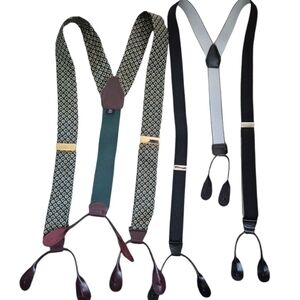 Lot Of 2  Botton Suspenders